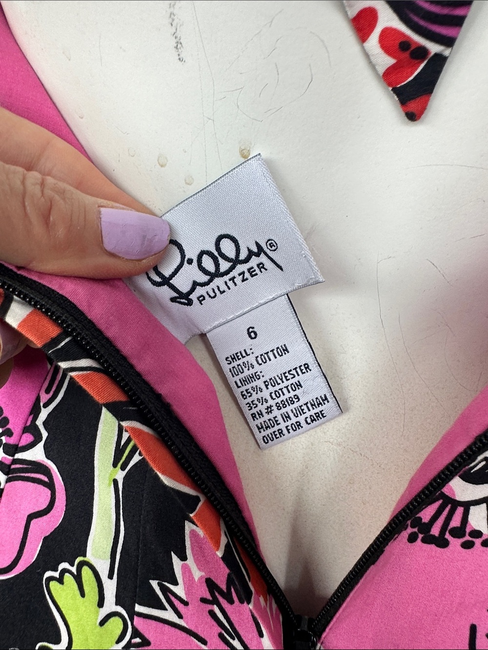Lilly Pulitzer Strapless Floral Sheath Dress - Black with Pink & Red Floral - Picture 6 of 8